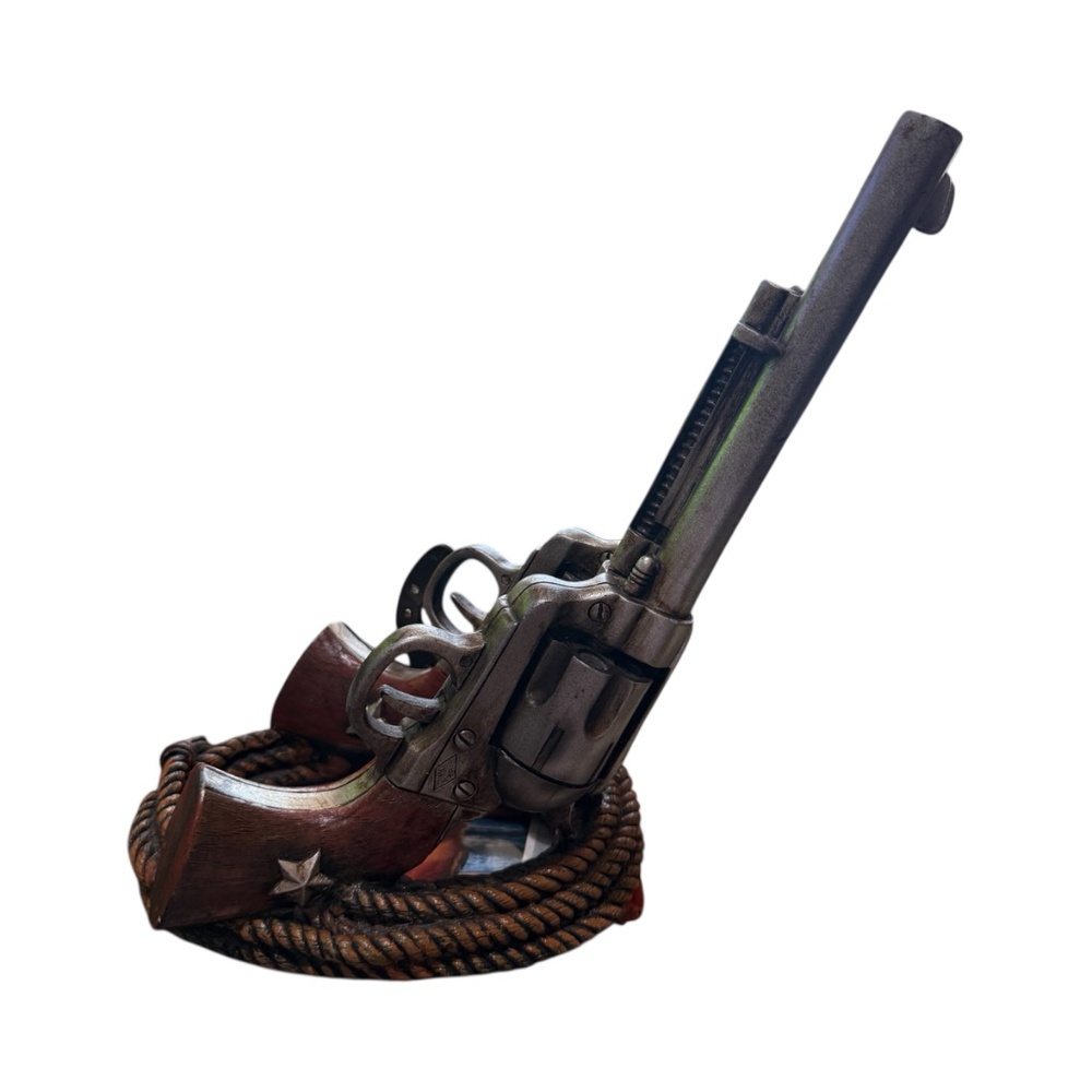 🐥 SOLD!!! 🐥 Rustic COWBOY Six Shooter Pistol Gun Wine/Beer Bottle Holder - Picture 3 of 11